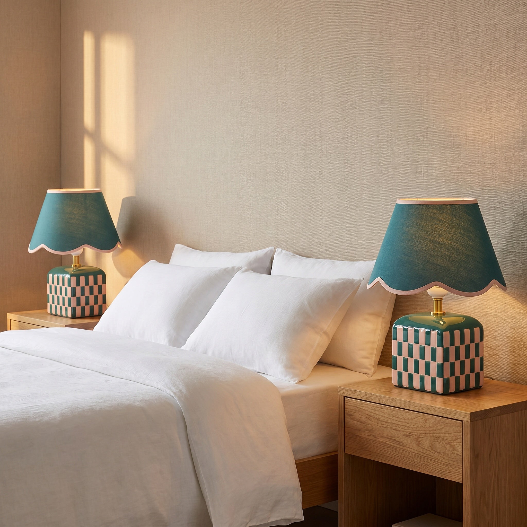 Valentina Ceramic Table Lamp Set of 2 - Green