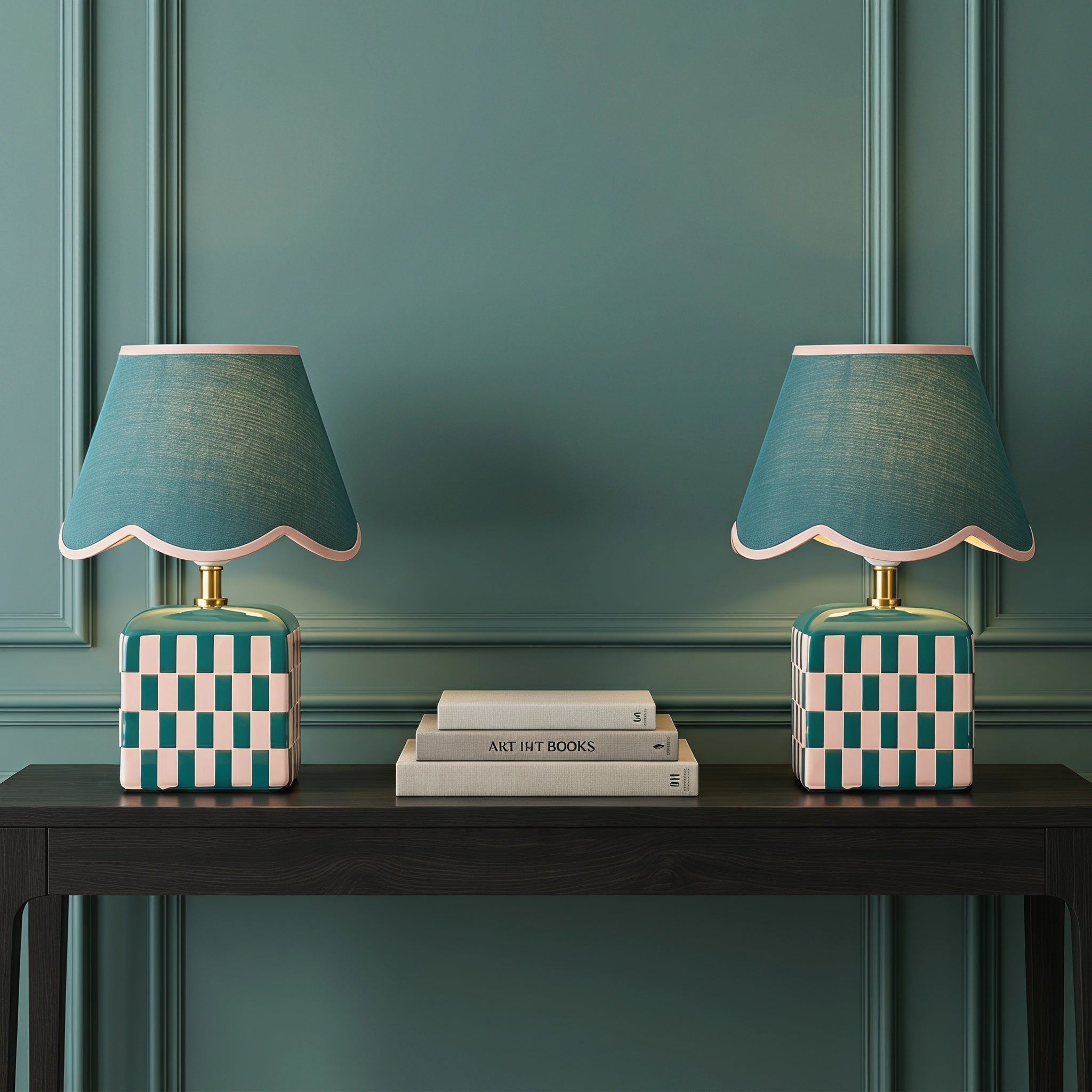 Valentina Ceramic Table Lamp Set of 2 - Green