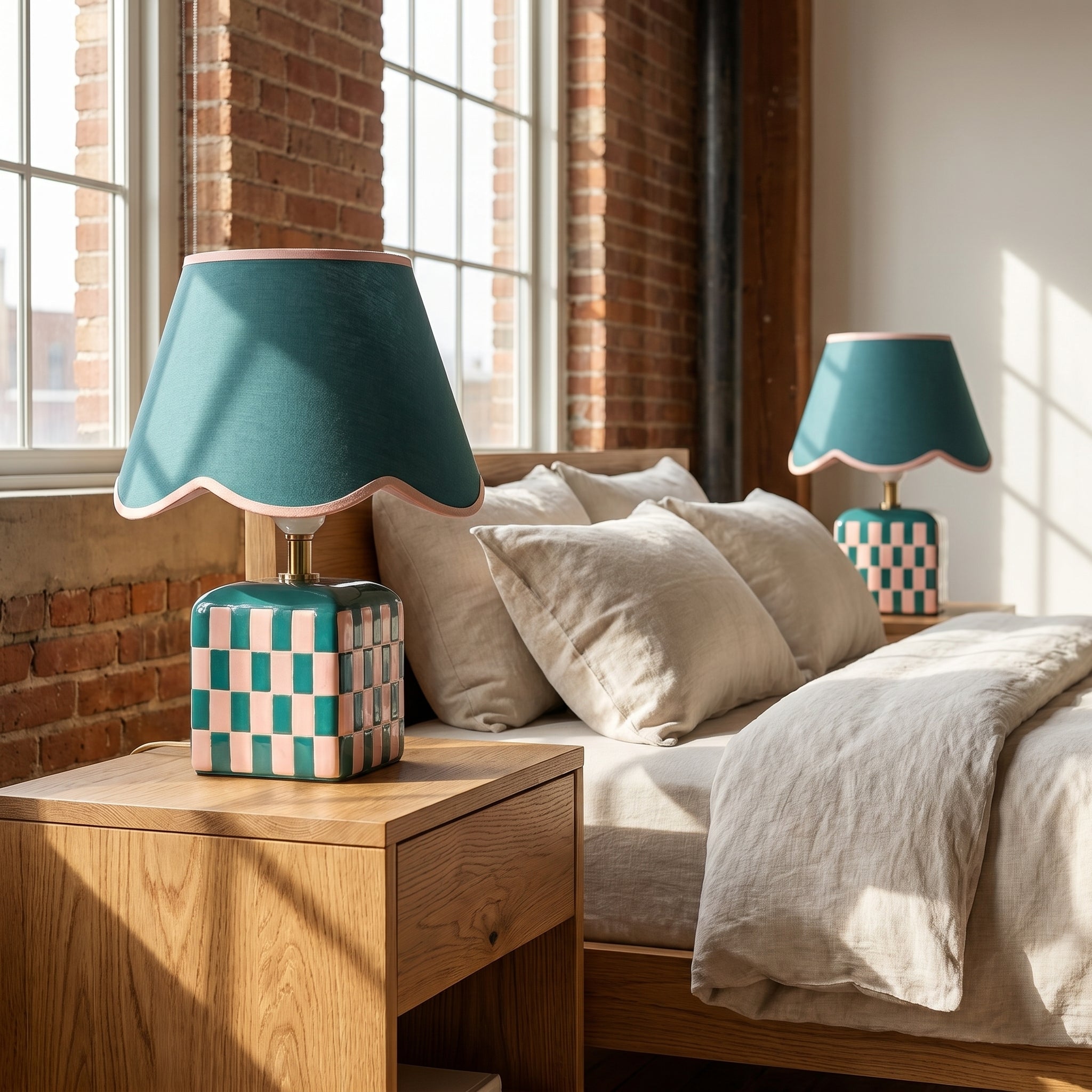 Valentina Ceramic Table Lamp Set of 2 - Green