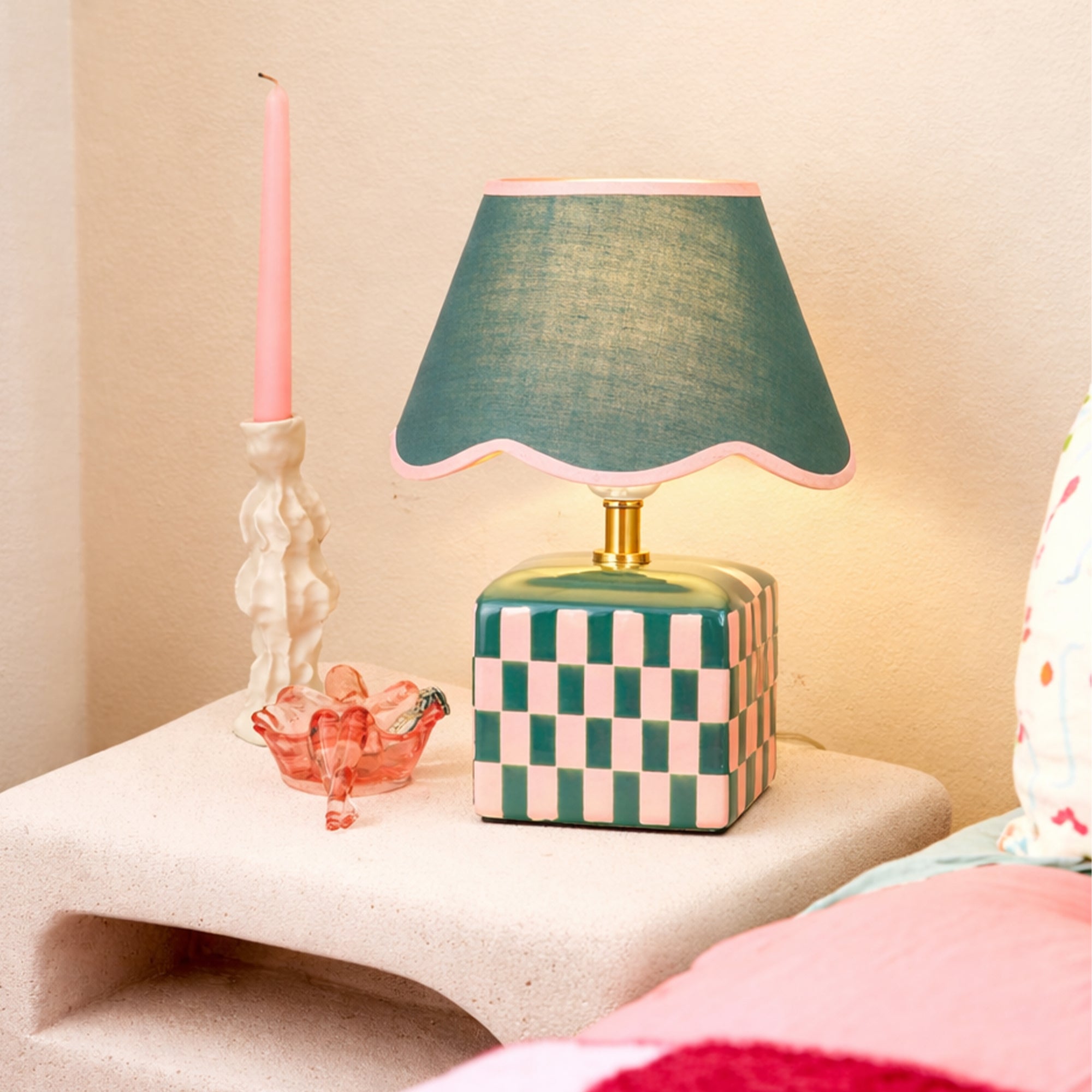 Valentina Ceramic Table Lamp Set of 2 - Green