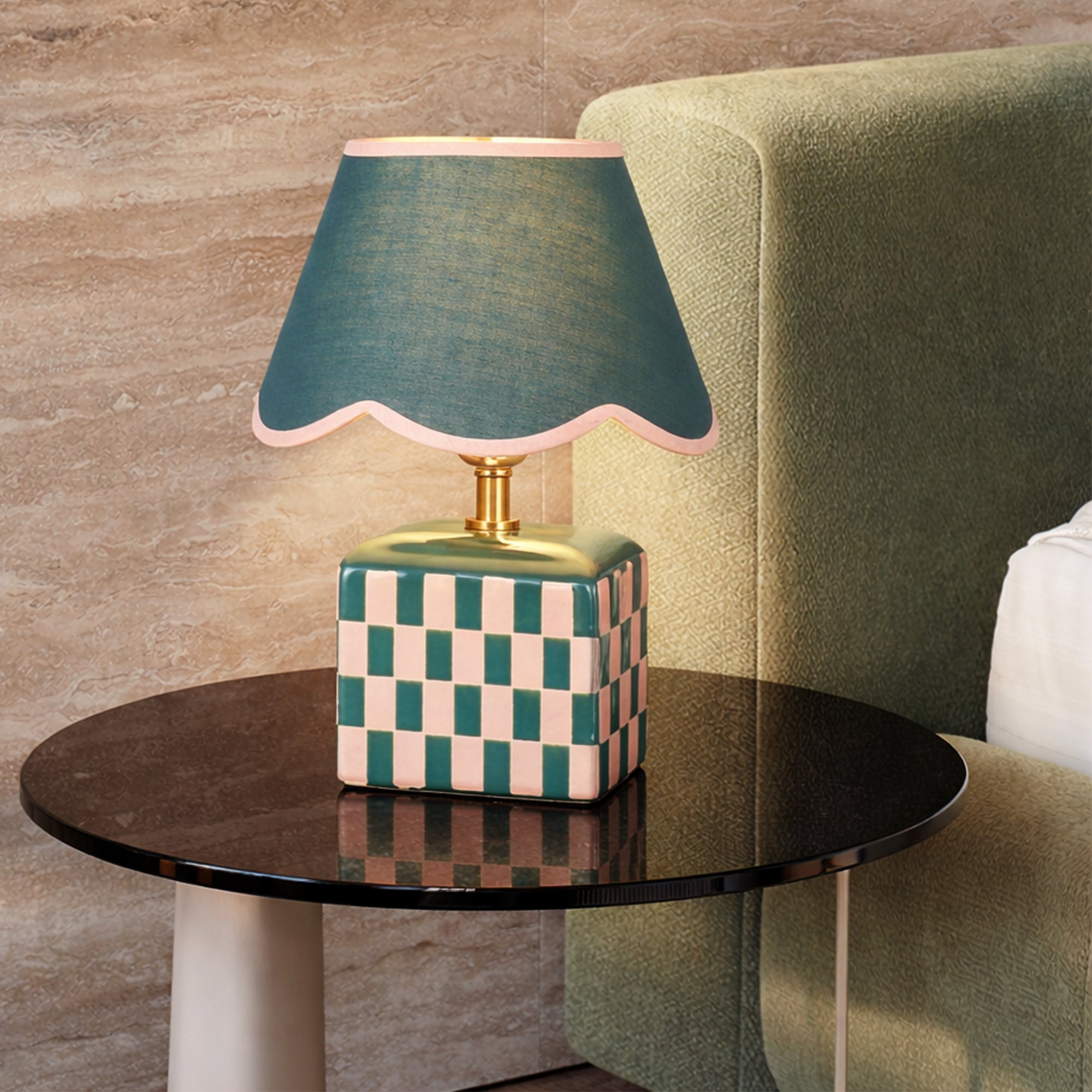 Valentina Ceramic Table Lamp Set of 2 - Green