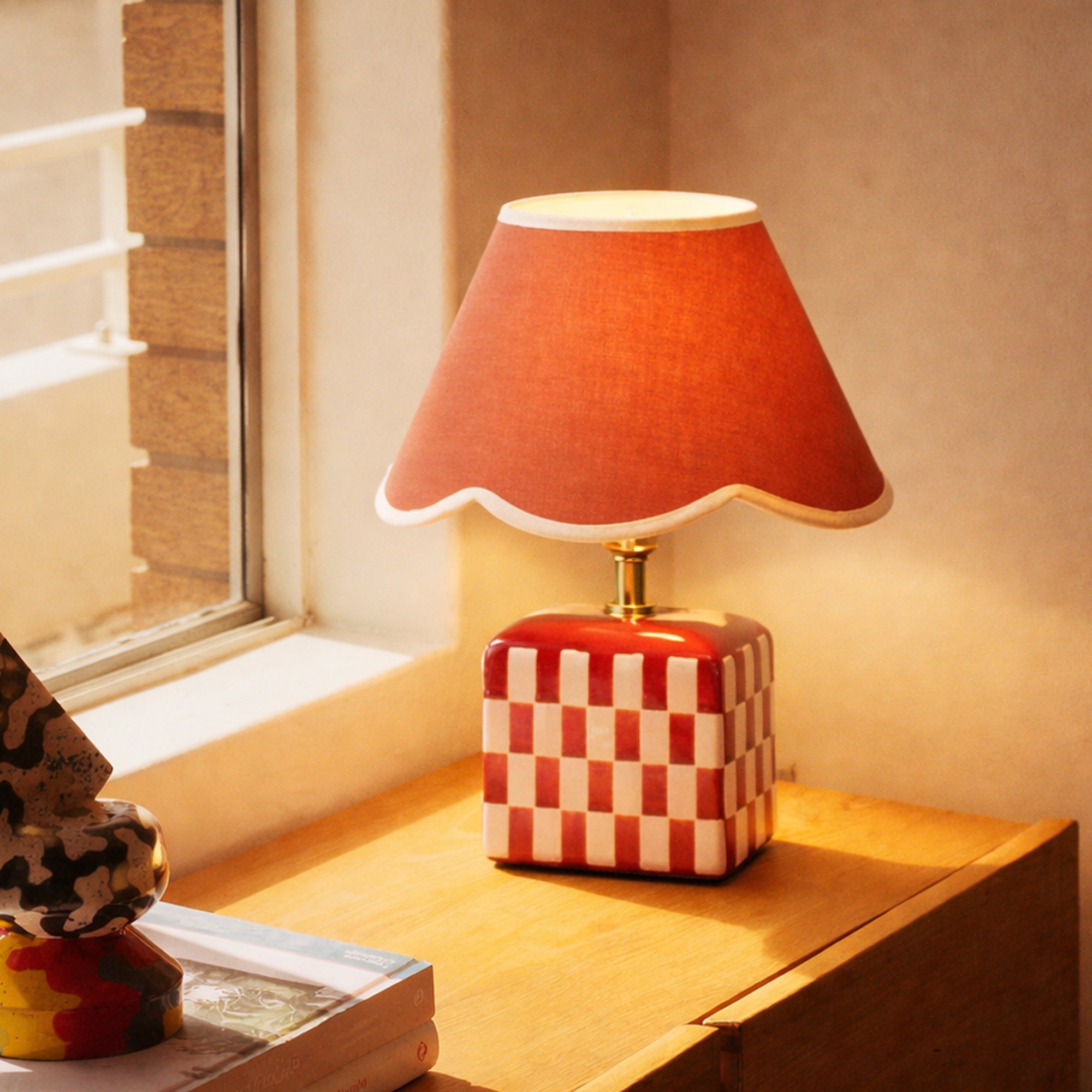 Valentina Ceramic Table Lamp Set of 2 - Coral