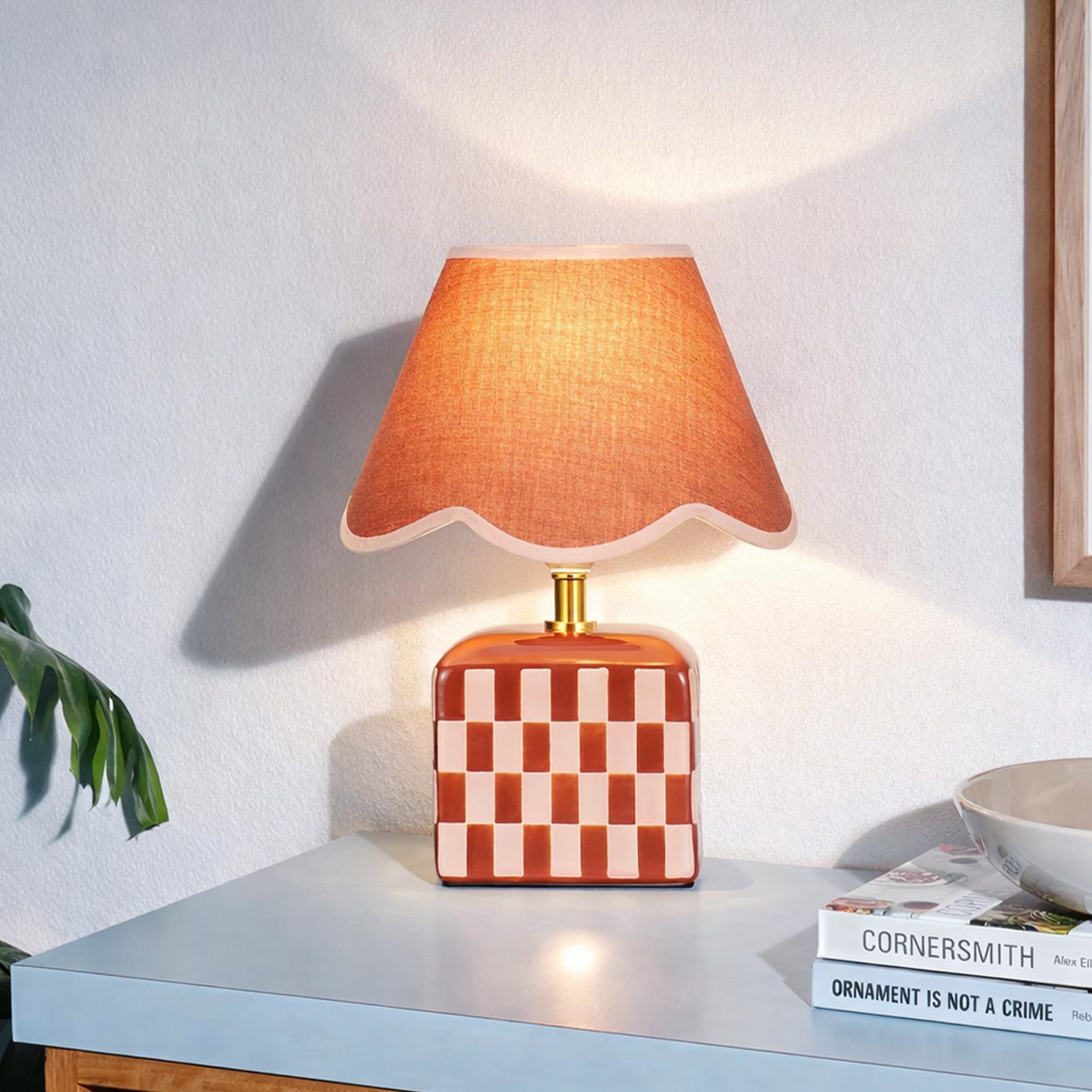 Valentina Ceramic Table Lamp Set of 2 - Coral