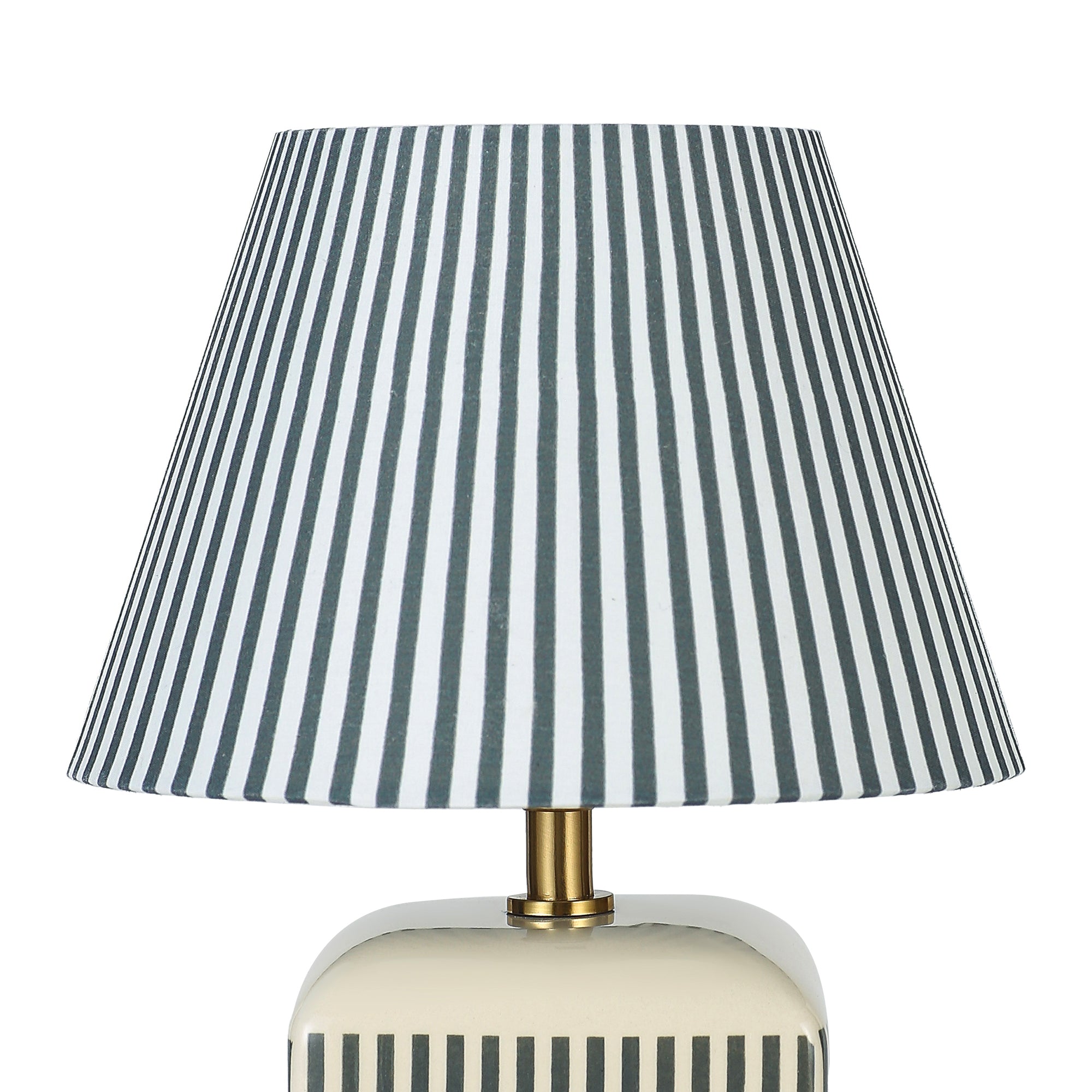 Amaris Ceramic Striped Table Lamp Set of 2 - Green
