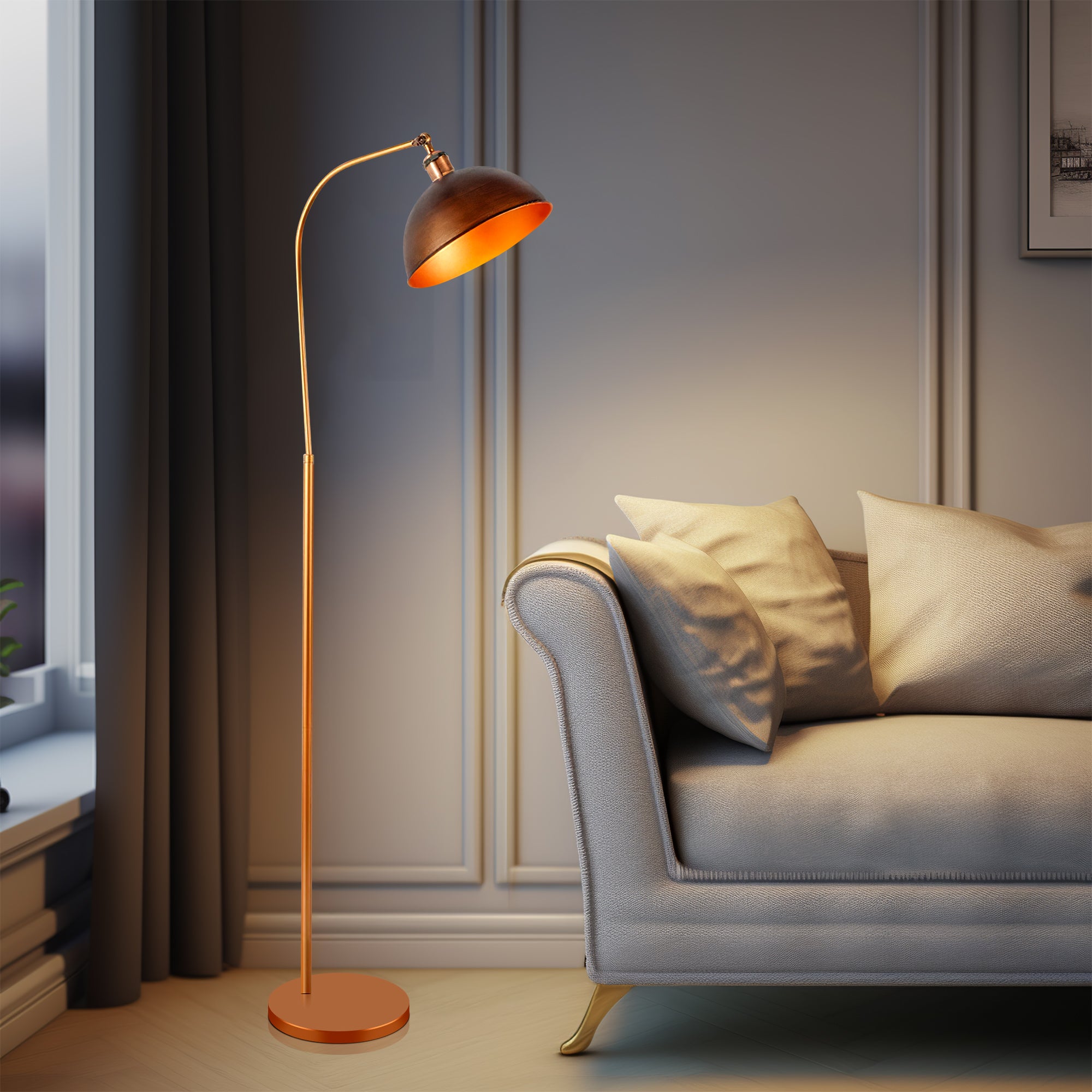 Lenna Floor Lamp - Copper