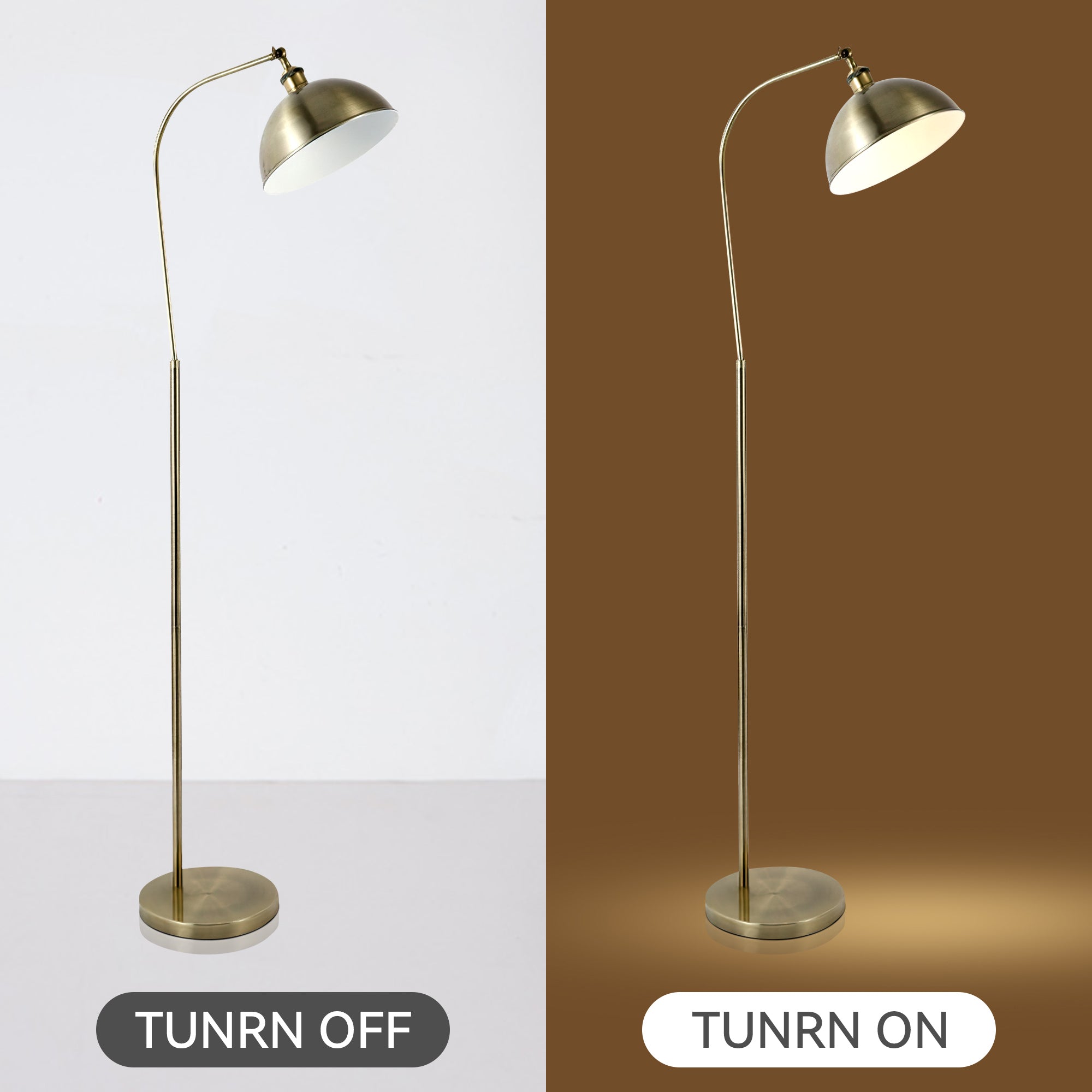 Lenna Floor Lamp - Antique Brass