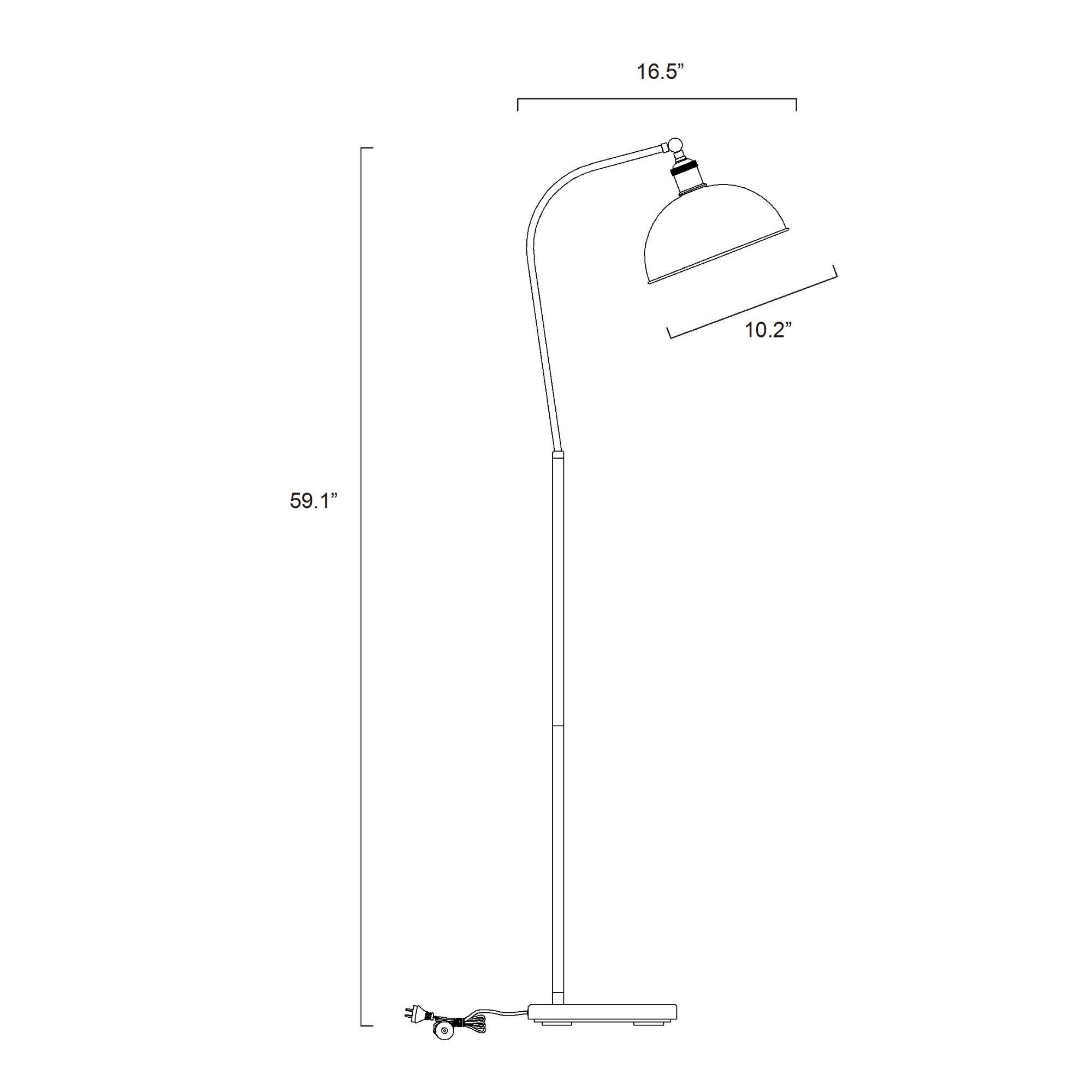Lenna Floor Lamp - Antique Brass