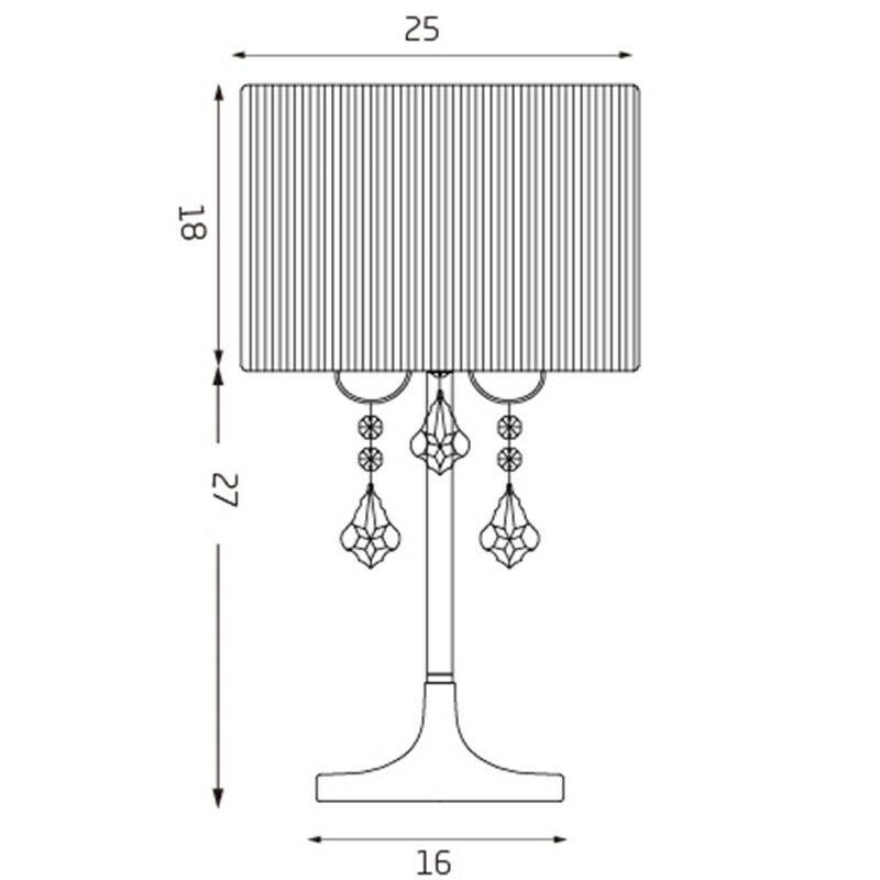 Paris Crystal Table Lamp - Black